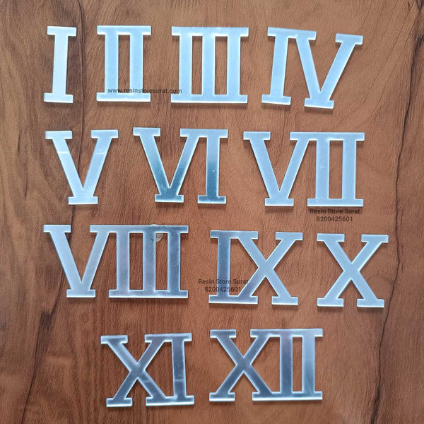 1.5 inch Roman Number Silver