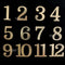 1.5 inch English Number Gold