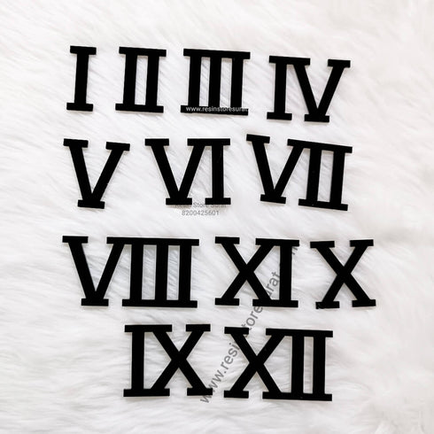 1.5 inch Roman Number Black