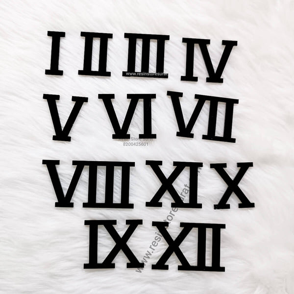 1.5 inch Roman Number Black