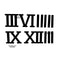 1.5 inch Roman Number With Stick Black