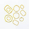 10 In 1 Irregular Design Bezels Set Gold