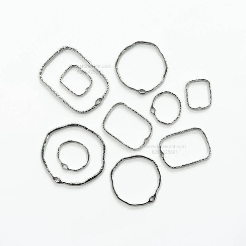 10 In 1 Irregular Design Bezels Set Silver