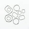 10 In 1 Irregular Design Bezels Set Silver