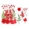 10 In 1 Red Pressed Dry Flowers