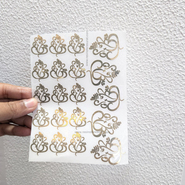 Ganesh Metal Sticker A6 Sheet