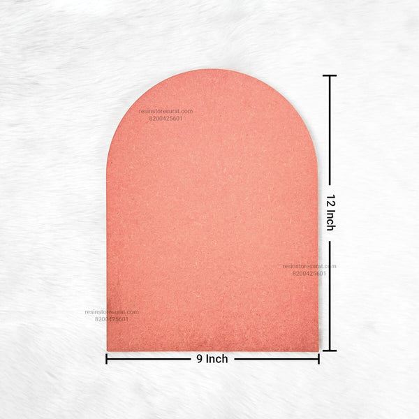 Plain Arch Name Plate MDF Cutout