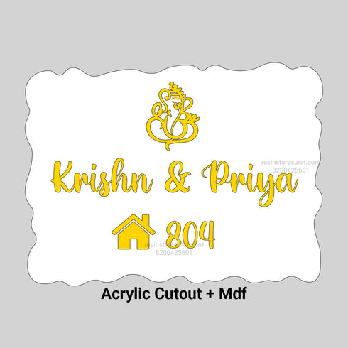 Acrylic Name Customized For Name Plate