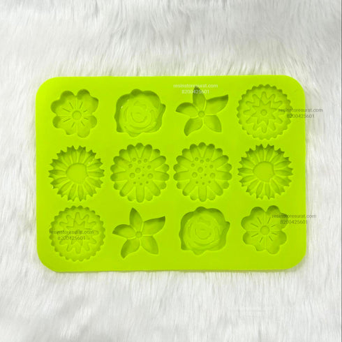 12 Cavity Flower Candle Mould