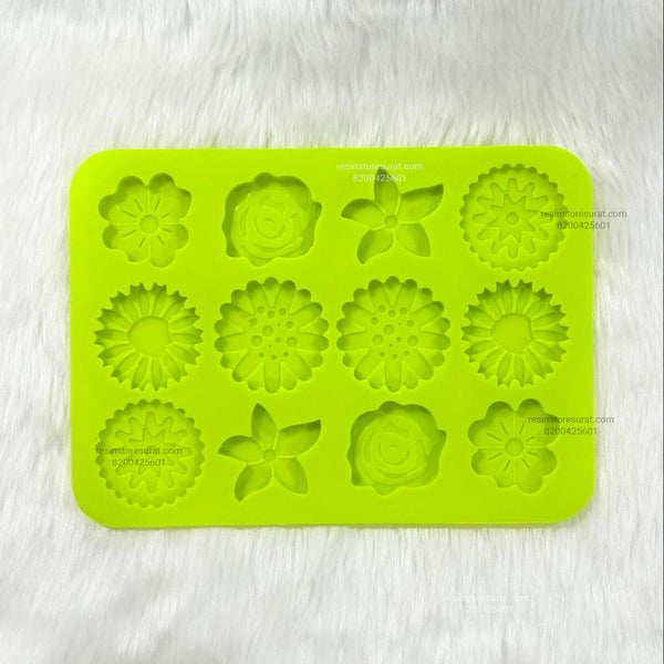 12 Cavity Flower Candle Mould