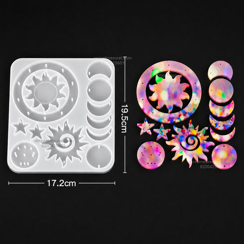 12 Cavity wild chimes Keychain & Pendant Mould - 729