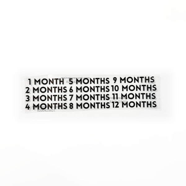 12 Month 3D Uv Sticker for New Born Baby Frame