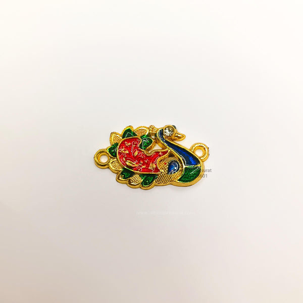 B Peacock Rakhi Charm - Fiber