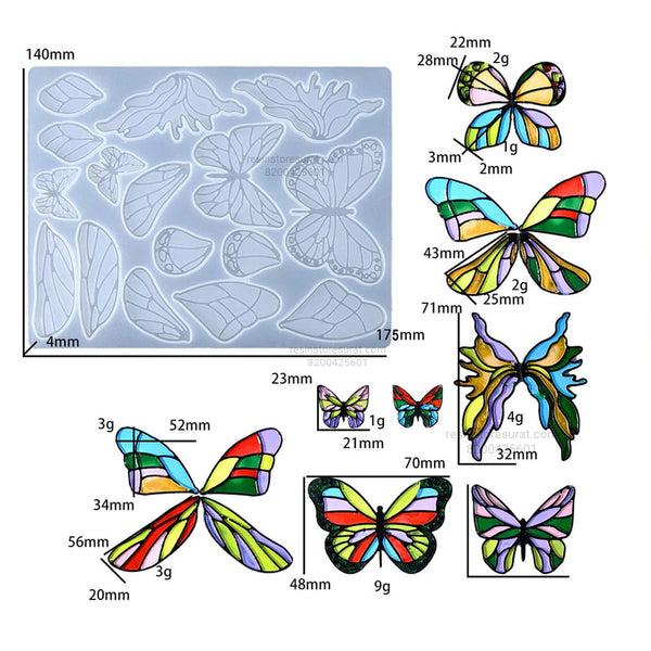 16 Cavity Butterfly Mould