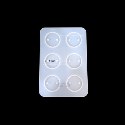 1 Inch Round Rakhi Mould 6 Cavity