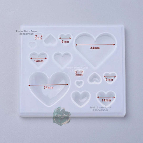 14 in 1 Heart mould