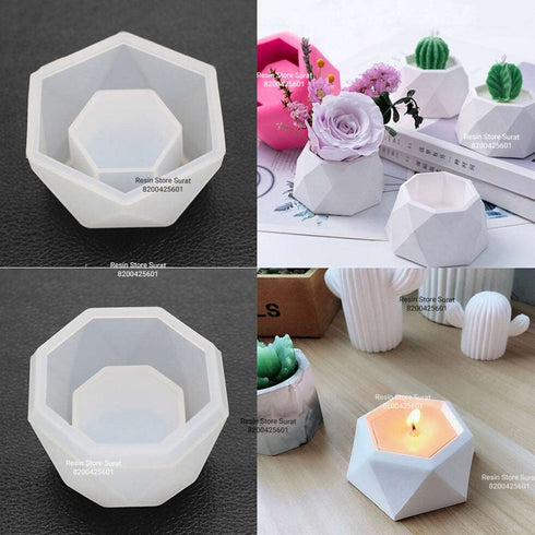 2 Pcs Candle Holder Mould