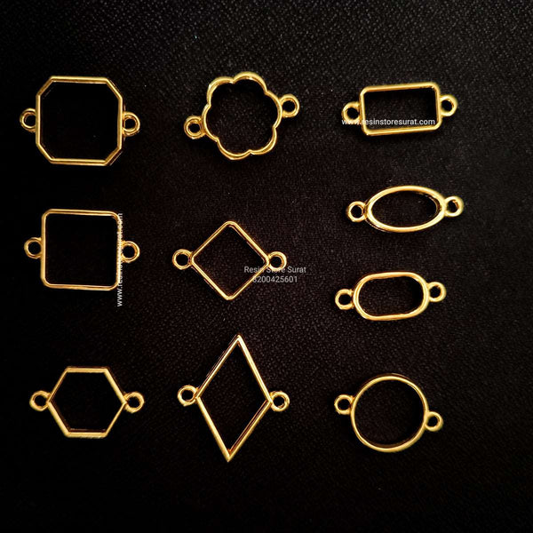 2 Side Hook Gold Bezel Set