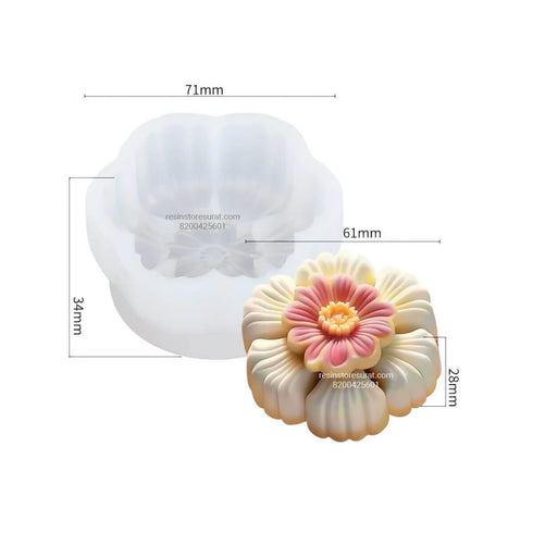 3D Flower Candle Mould Handmade - 47