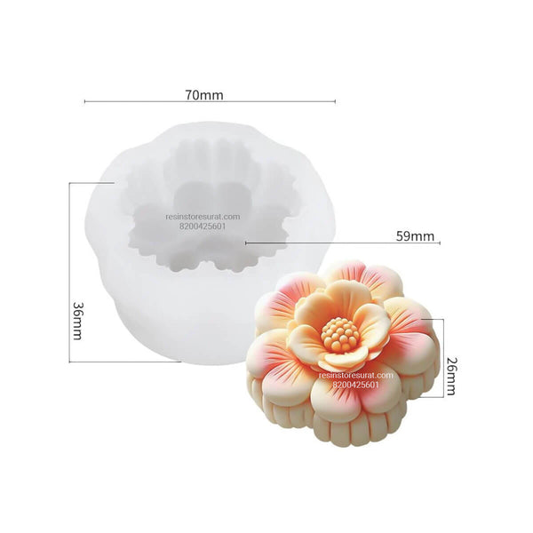 3D Flower Candle Mould Handmade - 50