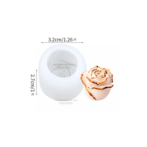 3D Rose Flower Candle Handmade Mould - 73