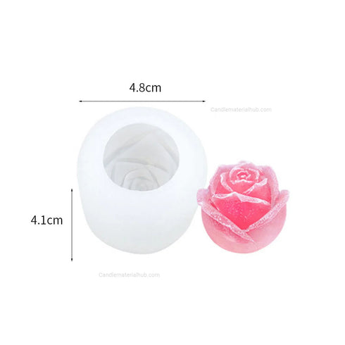 3D Rose Flower Candle Handmade Mould - 74