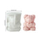 Big 3D Rose Teddy With Heart Candle Mould Handmade - 095