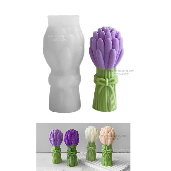 3D Tulip Flower Bouquet Candle Handmade Mould - 0222