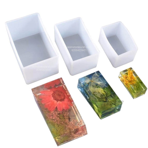3 In 1 Rectangle Cubic Mould For Rose Preservation