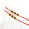 3 Rudrax Beads Readymade Rakhi Thread - RT1 (5 Pair)