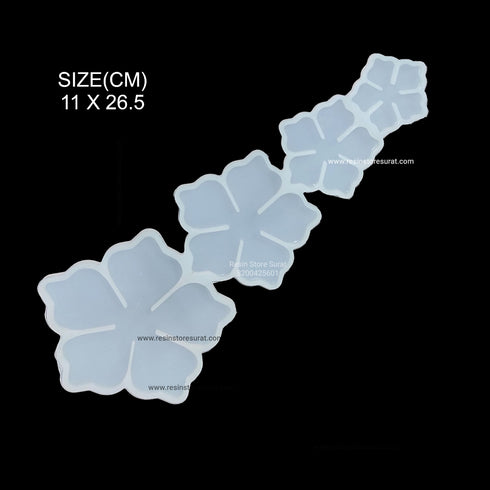 4 Pcs 3D Flower Mould