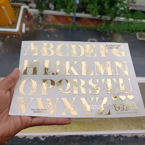 Alphabet Embossed Sticker Sheet - A5