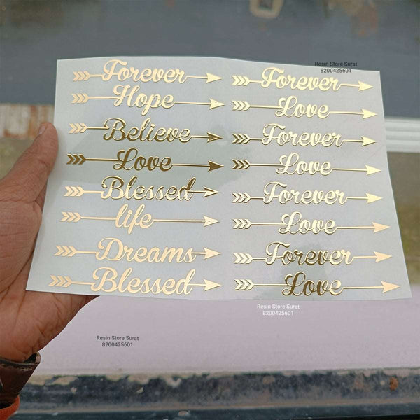 Bookmark Embossed Sticker Sheet - A5