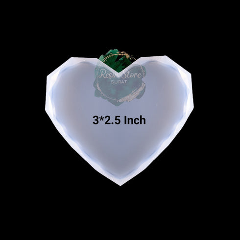 3*2.5 Diamond cut heart shape