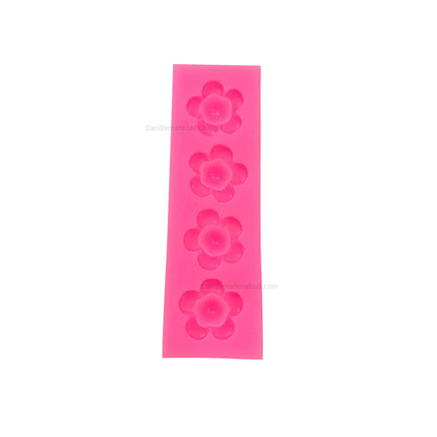 4 Cavity Candle Flower Mould - 09