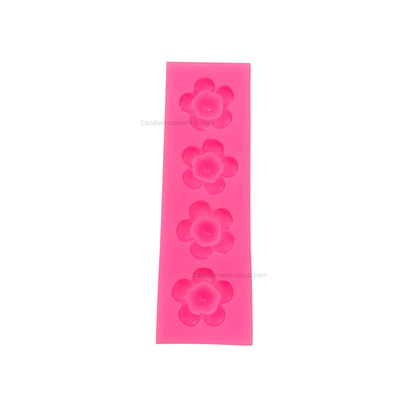4 Cavity Candle Flower Mould - 09