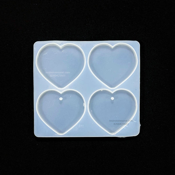 4 Cavity Heart Keychain, Lumba, Jewellery & Clip Mould
