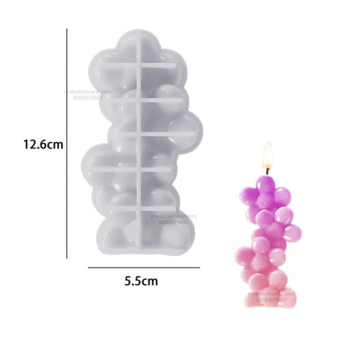 4 Sun Flower Candle Mold