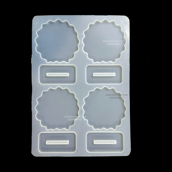 4 Cavity Agate Round Frame with stand mould