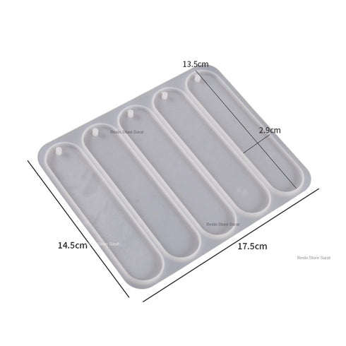 5 Cavity Oval Book Mark Mould