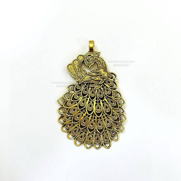 Peacock Gold Charm