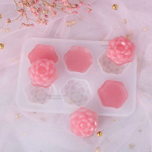 6 Cavity 3D Flower Mould