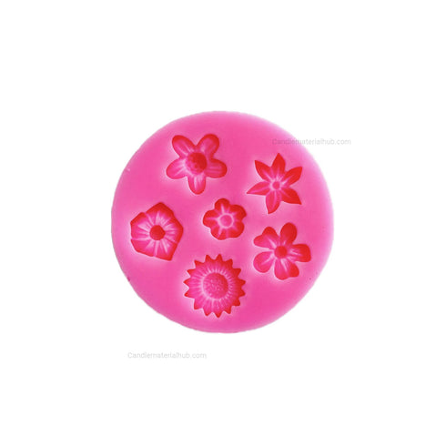 6 Cavity Mini Flower Candle Mould - 74