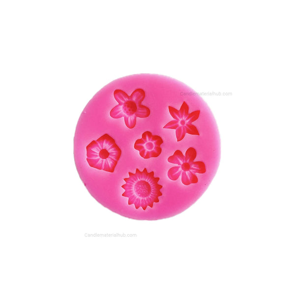 6 Cavity Mini Flower Candle Mould - 74