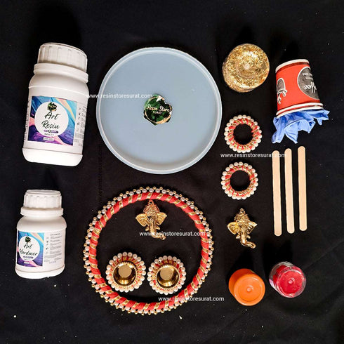 6 Inch Pooja Thali Diwali Resin Beginner Kit