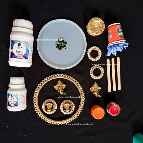 6 Inch Pooja Thali Diwali Resin Beginner Kit