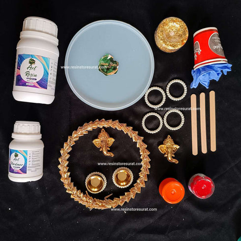 6 Inch Pooja Thali Diwali Resin Beginner Kit