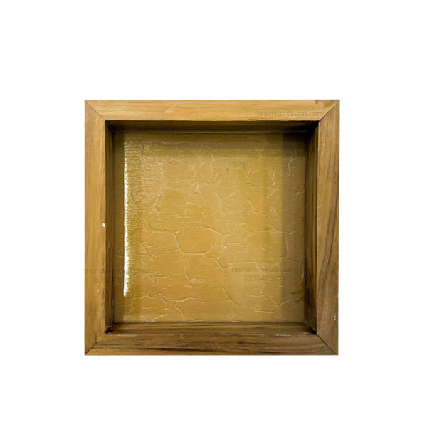 6 Inch Teak Wood Floating Frame with Acrylic Base