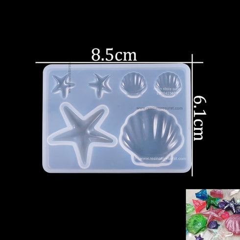 6 In 1 Starfish & shell Mould