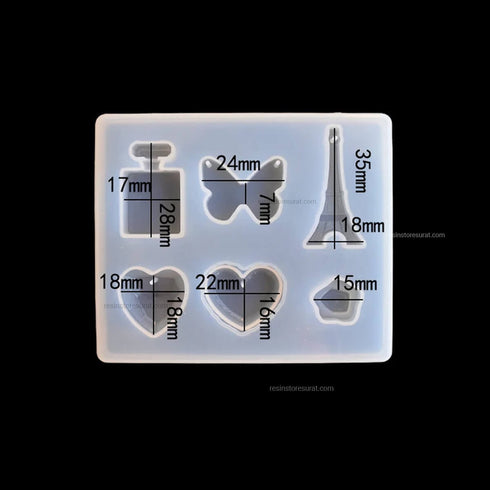 6 Cavity Jewellery keychain mould